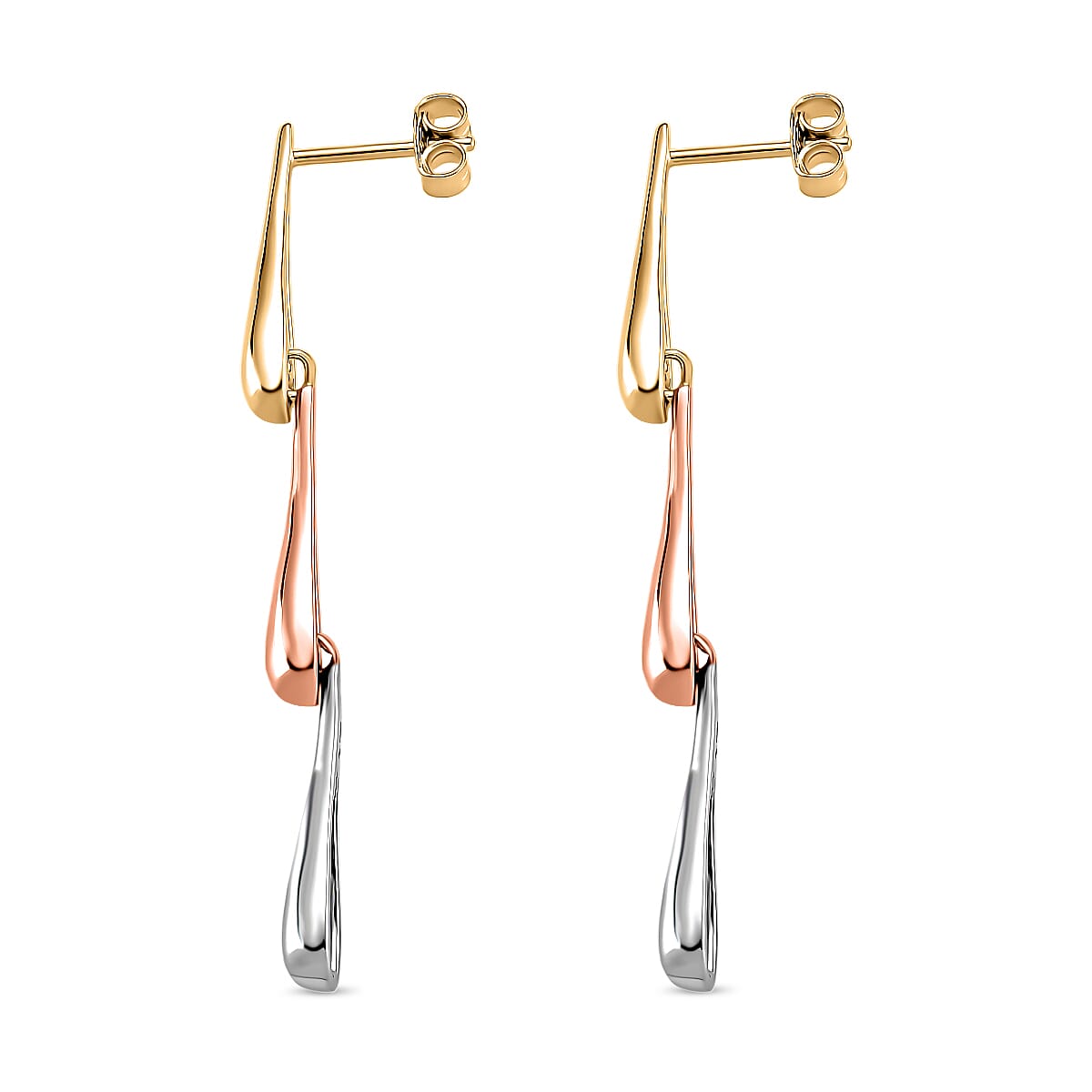 LucyQ Tri Drip Collection - Sterling Silver Earring in 18K Vermeil Tri Colour Plated 8207207 4