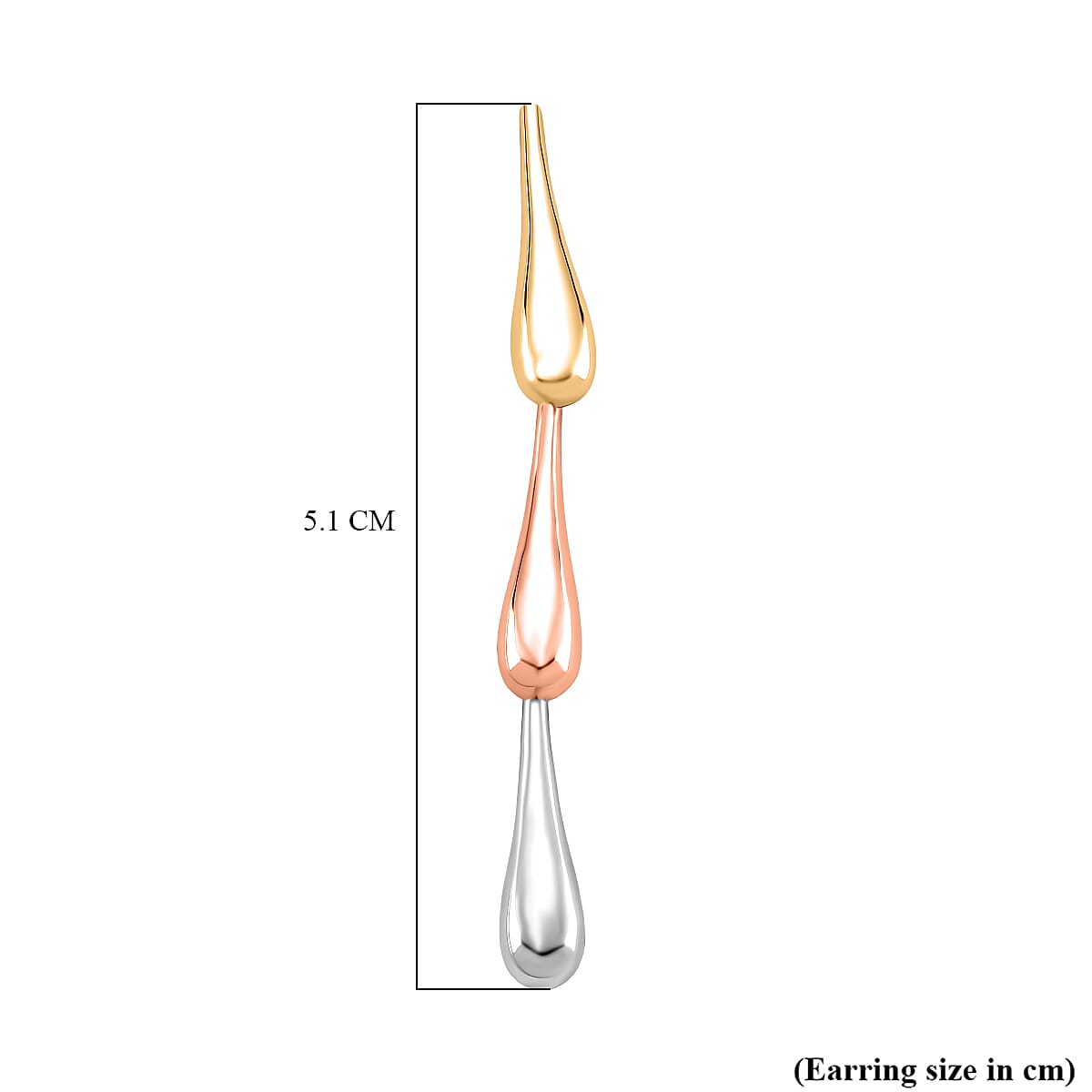 LucyQ Tri Drip Collection - Sterling Silver Earring in 18K Vermeil Tri Colour Plated 8207207 6