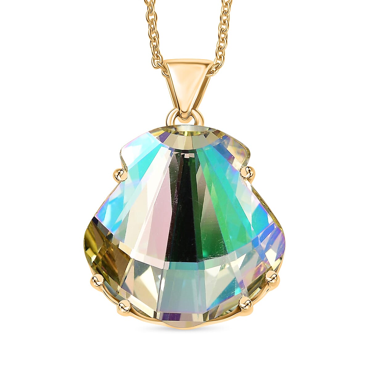 Closeout Deal - Lumingreen Swarovski Crystal Pendant with Chain (Size 20) 29.94 Ct. 4373889 0