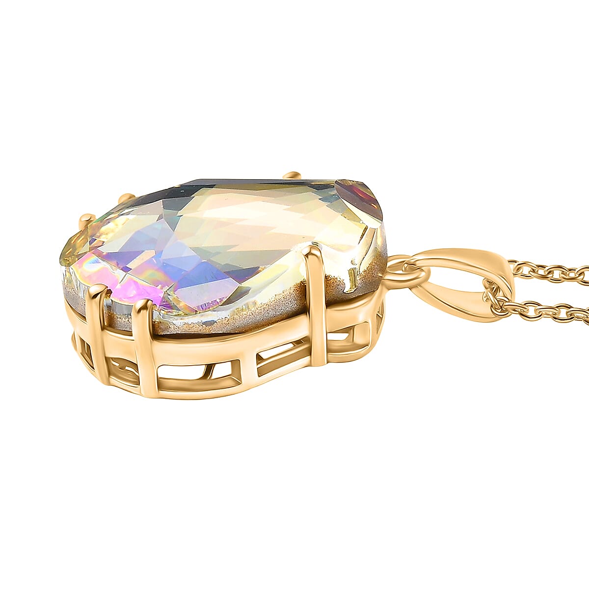 Closeout Deal - Lumingreen Swarovski Crystal Pendant with Chain (Size 20) 29.94 Ct. 4373889 4