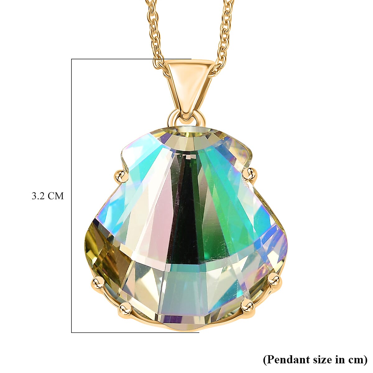 Closeout Deal - Lumingreen Swarovski Crystal Pendant with Chain (Size 20) 29.94 Ct. 4373889 6