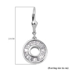 Lustro Stella - Cubic Zirconia  Earring in Rhodium Overlay Sterling Silver