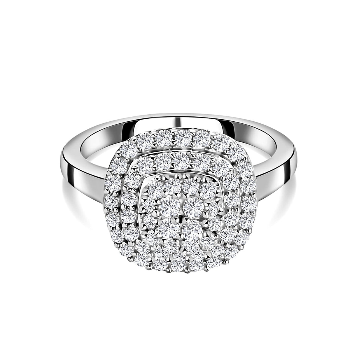 Lustro Stella Finest CZ 1.30 Ct. Ring in Platinum Plated Sterling Silver 6908756 0