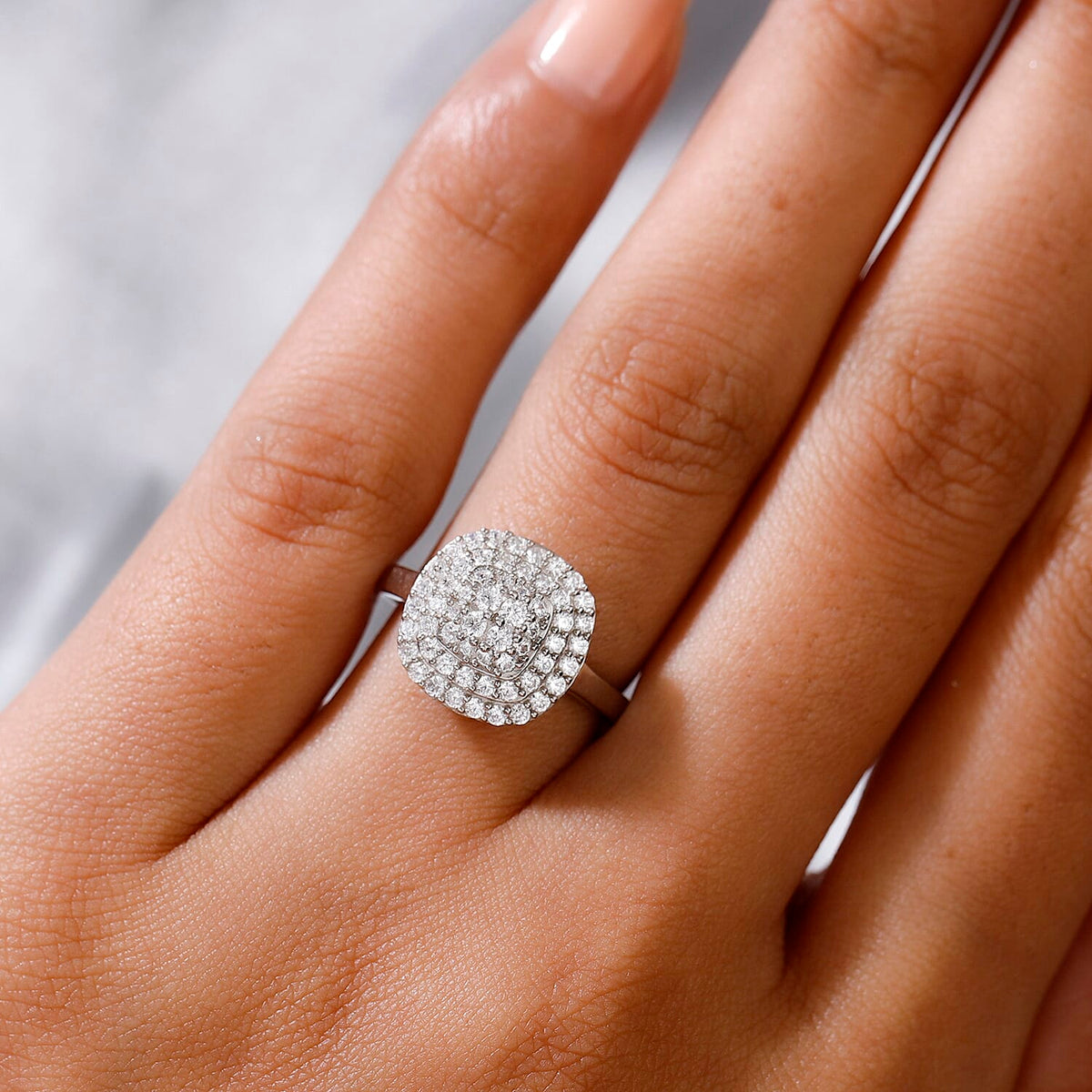 Lustro Stella Finest CZ 1.30 Ct. Ring in Platinum Plated Sterling Silver 6908756 3