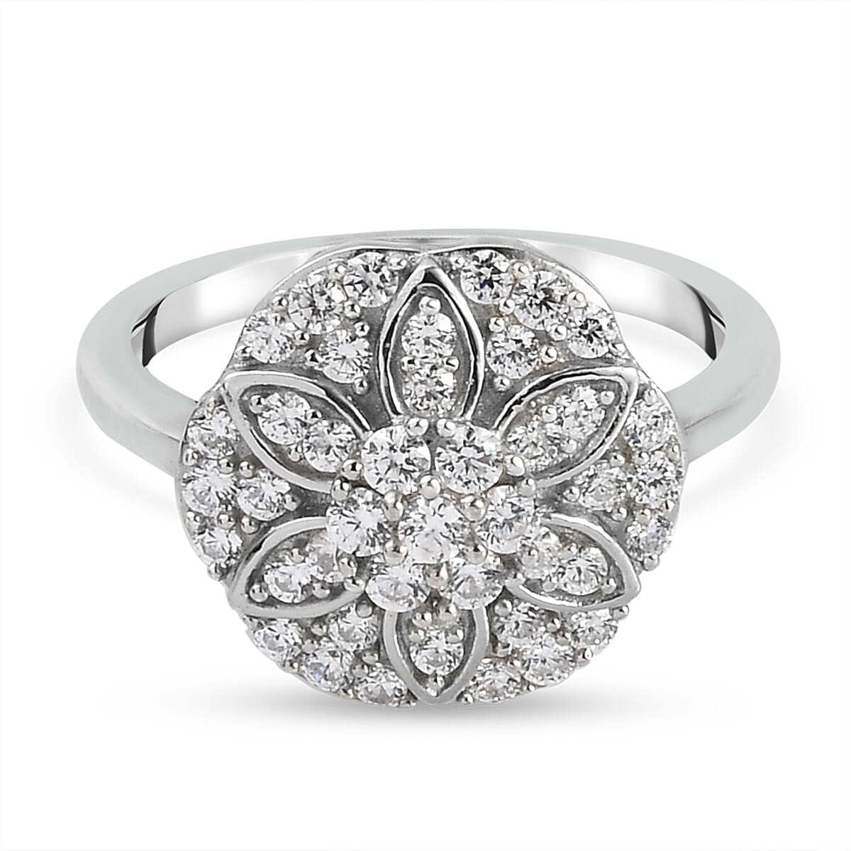 Lustro Stella Finest CZ 1.38 Ct. Ring in Platinum Plated Sterling Silver 6908934 0