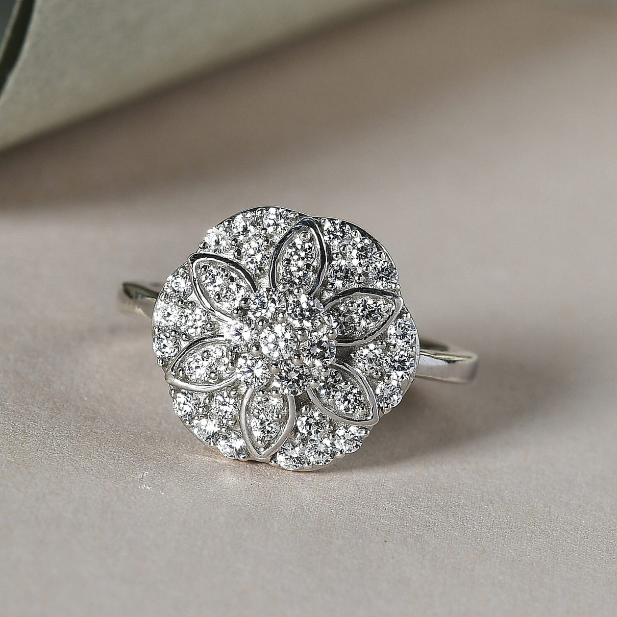 Lustro Stella Finest CZ 1.38 Ct. Ring in Platinum Plated Sterling Silver 6908934 2