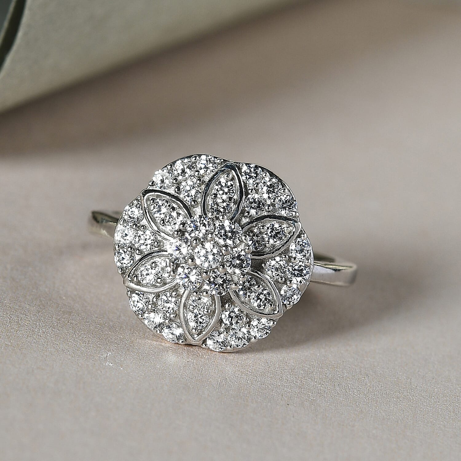Lustro Stella Finest CZ 1.38 Ct. Ring in Platinum Plated Sterling Silver 6908934 2
