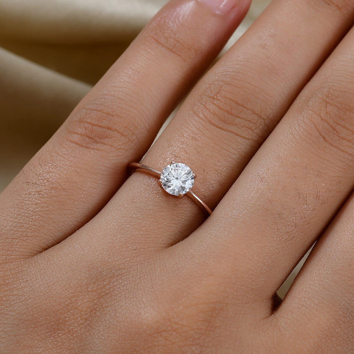 Lustro Stella Finest CZ 1.5 Carat Solitaire Ring in Rose Gold Plated Sterling Silver 3846023 2