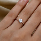 Lustro Stella - 18K Vermeil Rose Gold Plated Sterling Silver Solitaire Ring Made with Finest CZ 1.53 Ct.