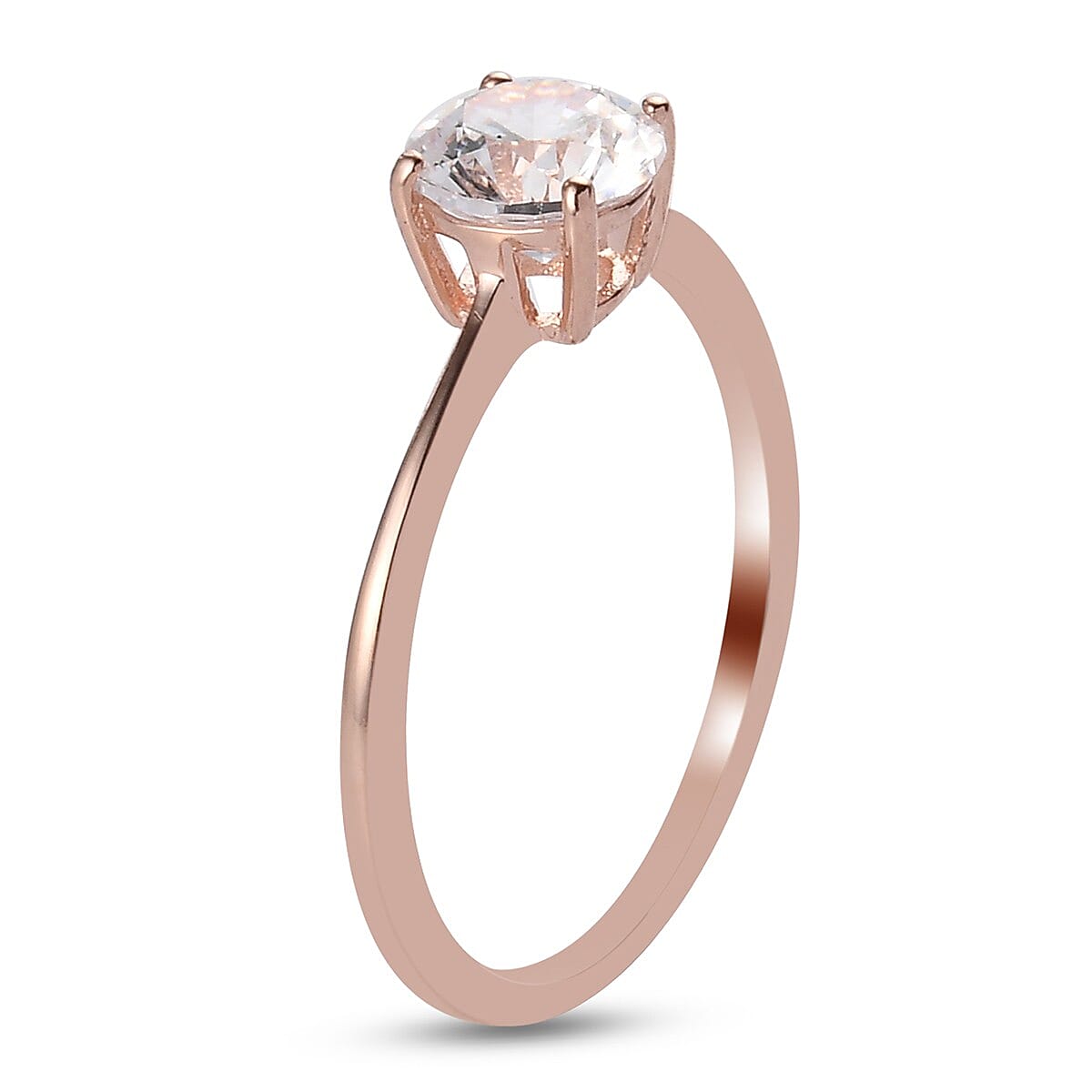 Lustro Stella Finest CZ 1.5 Carat Solitaire Ring in Rose Gold Plated Sterling Silver 3846023 3