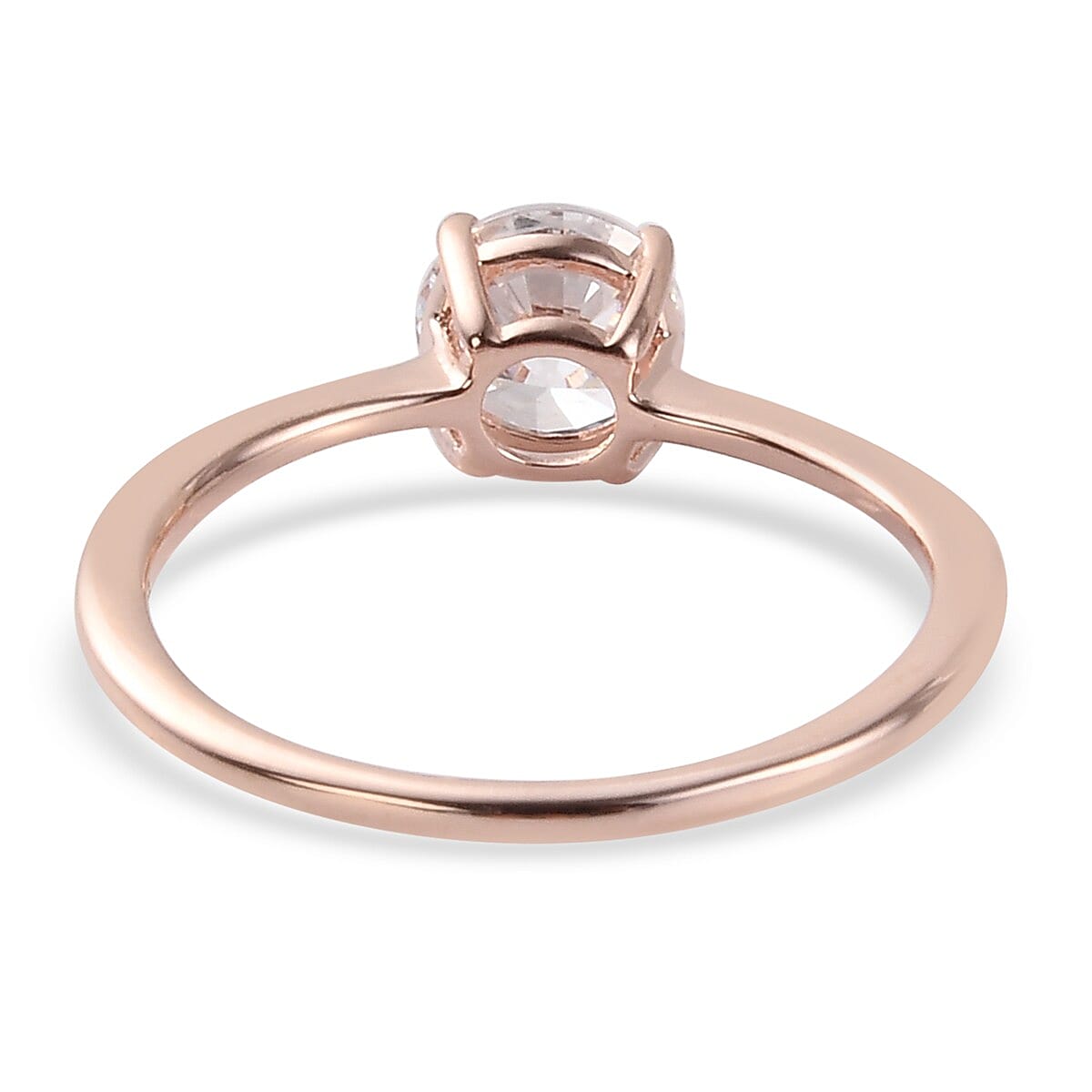 Lustro Stella Finest CZ 1.5 Carat Solitaire Ring in Rose Gold Plated Sterling Silver 3846023 4