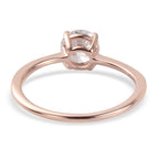 Lustro Stella - 18K Vermeil Rose Gold Plated Sterling Silver Solitaire Ring Made with Finest CZ 1.53 Ct.
