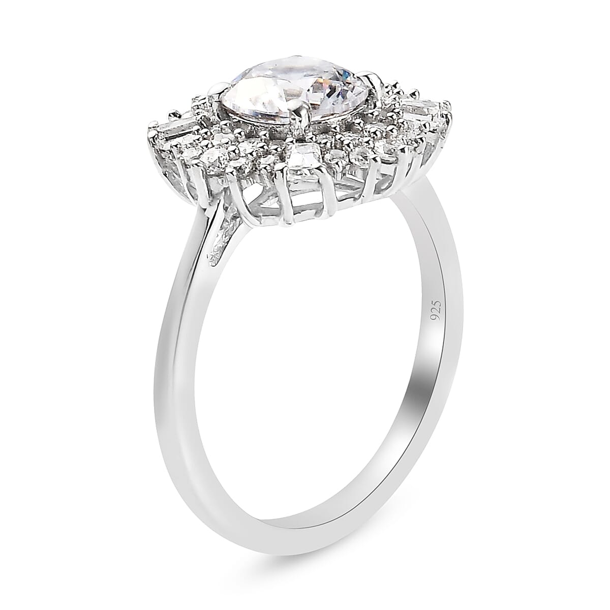 Lustro Stella Finest CZ 2.93 Ct. Ring in Platinum Plated Sterling Silver 3872054 4