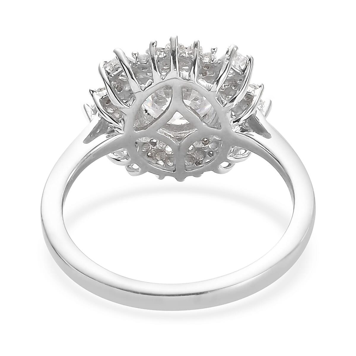 Lustro Stella Finest CZ 2.93 Ct. Ring in Platinum Plated Sterling Silver 3872054 5