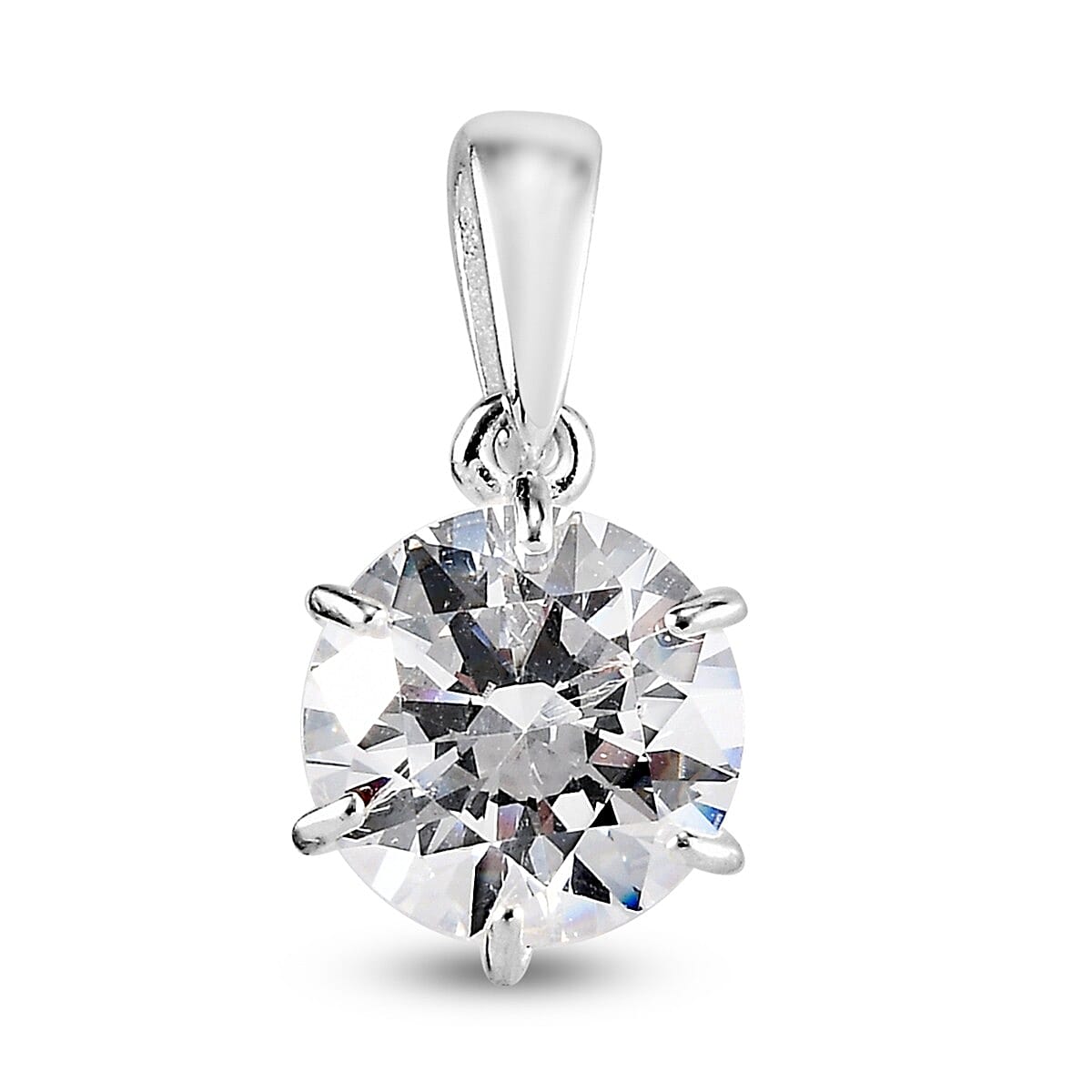 Lustro Stella Finest CZ 3.38 Ct. SOLITAIRE Pendant in Sterling Silver 3829066 0