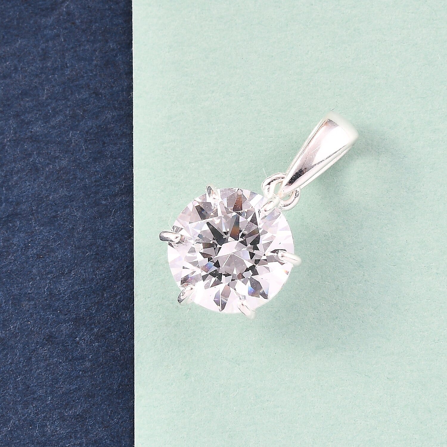 Lustro Stella Finest CZ 3.38 Ct. SOLITAIRE Pendant in Sterling Silver 3829066 2