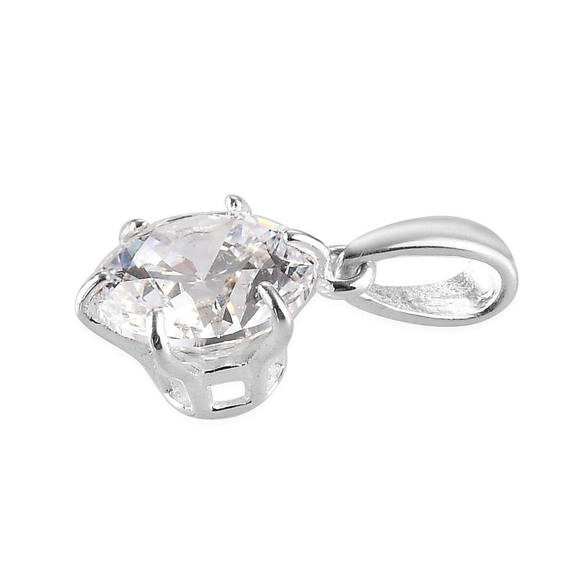 Lustro Stella Finest CZ 3.38 Ct. SOLITAIRE Pendant in Sterling Silver 3829066 4