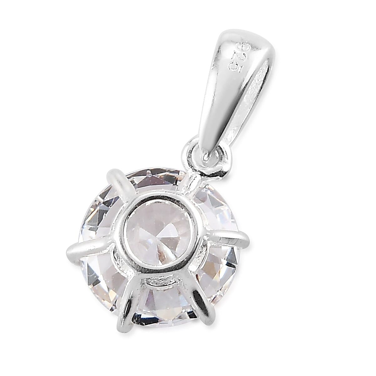 Lustro Stella Finest CZ 3.38 Ct. SOLITAIRE Pendant in Sterling Silver 3829066 5