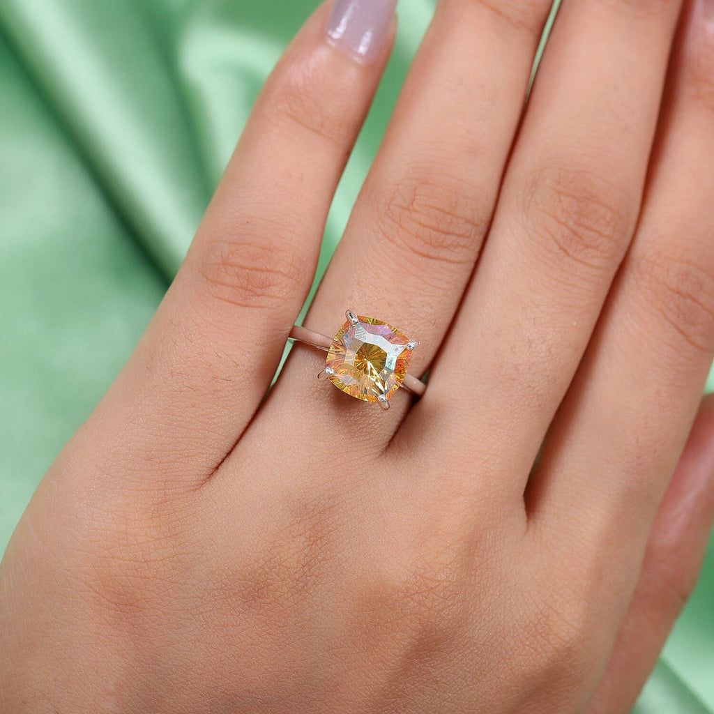 Light Topaz Shimmer Ring in Sterling Silver