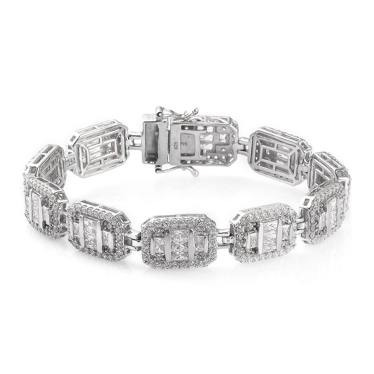 Lustro Stella Finest CZ  Bracelet in Platinum Plated Sterling Silver 3699376 2