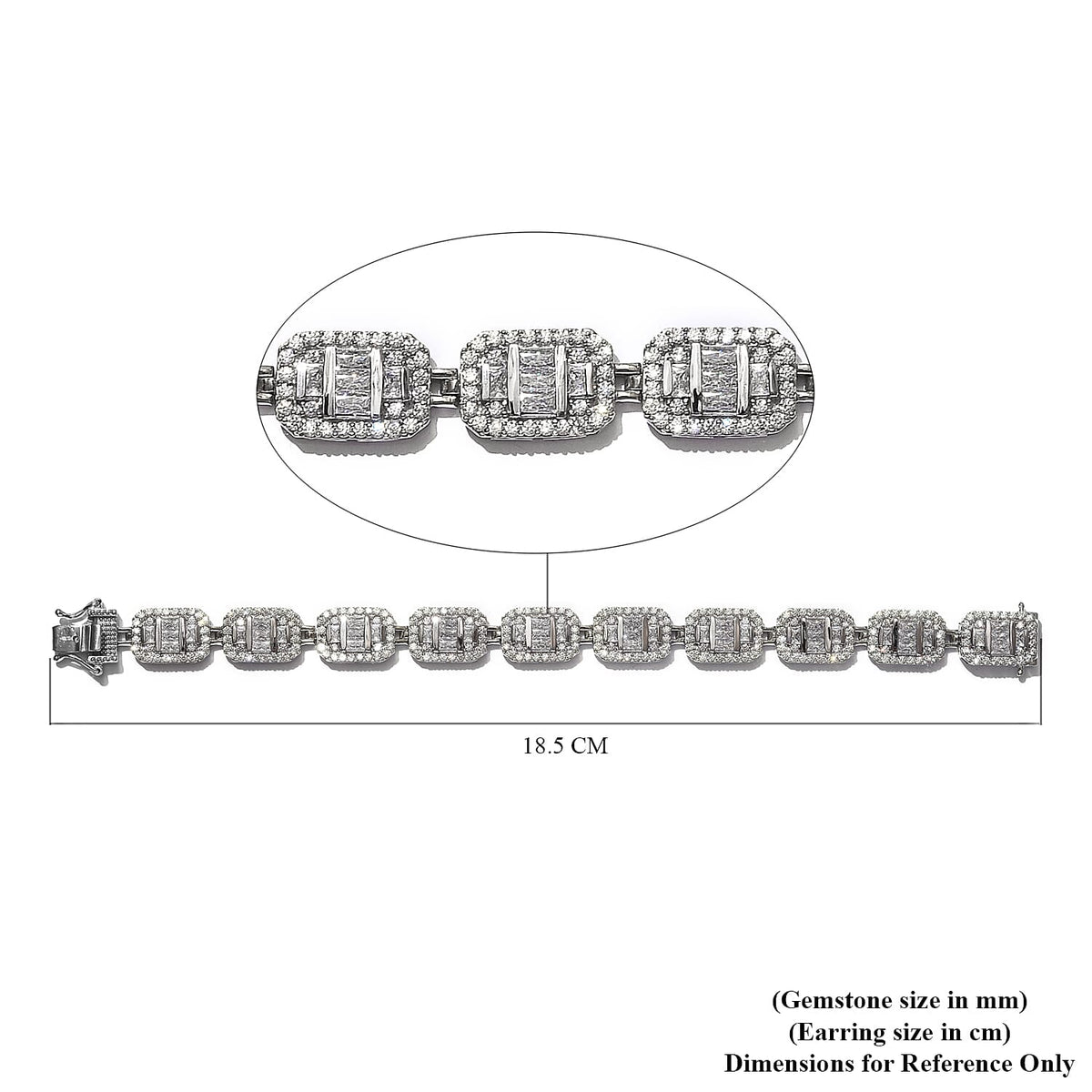 Lustro Stella Finest CZ  Bracelet in Platinum Plated Sterling Silver 3699376 5