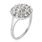 Lustro Stella White Crystal Cluster Ring in Sterling Silver