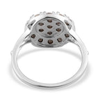 Lustro Stella White Crystal Cluster Ring in Sterling Silver