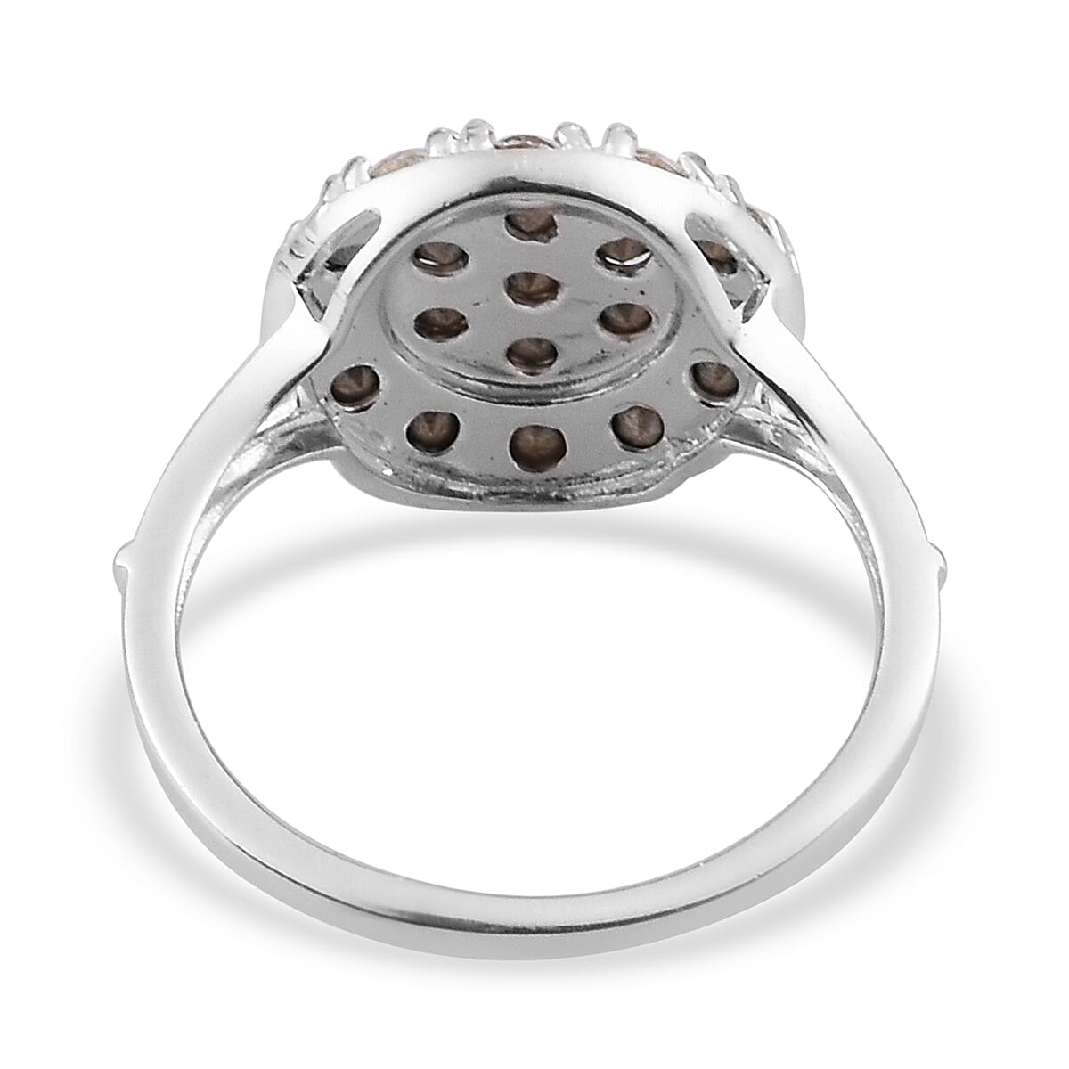 Lustro Stella Finest CZ Cluster Ring in Platinum Plated Sterling Silver 3698794 5