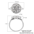 Lustro Stella White Crystal Cluster Ring in Sterling Silver