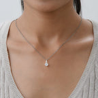 Lustro Stella Sterling Silver Solitaire Pendant Made with Finest CZ 1.500 Ct.