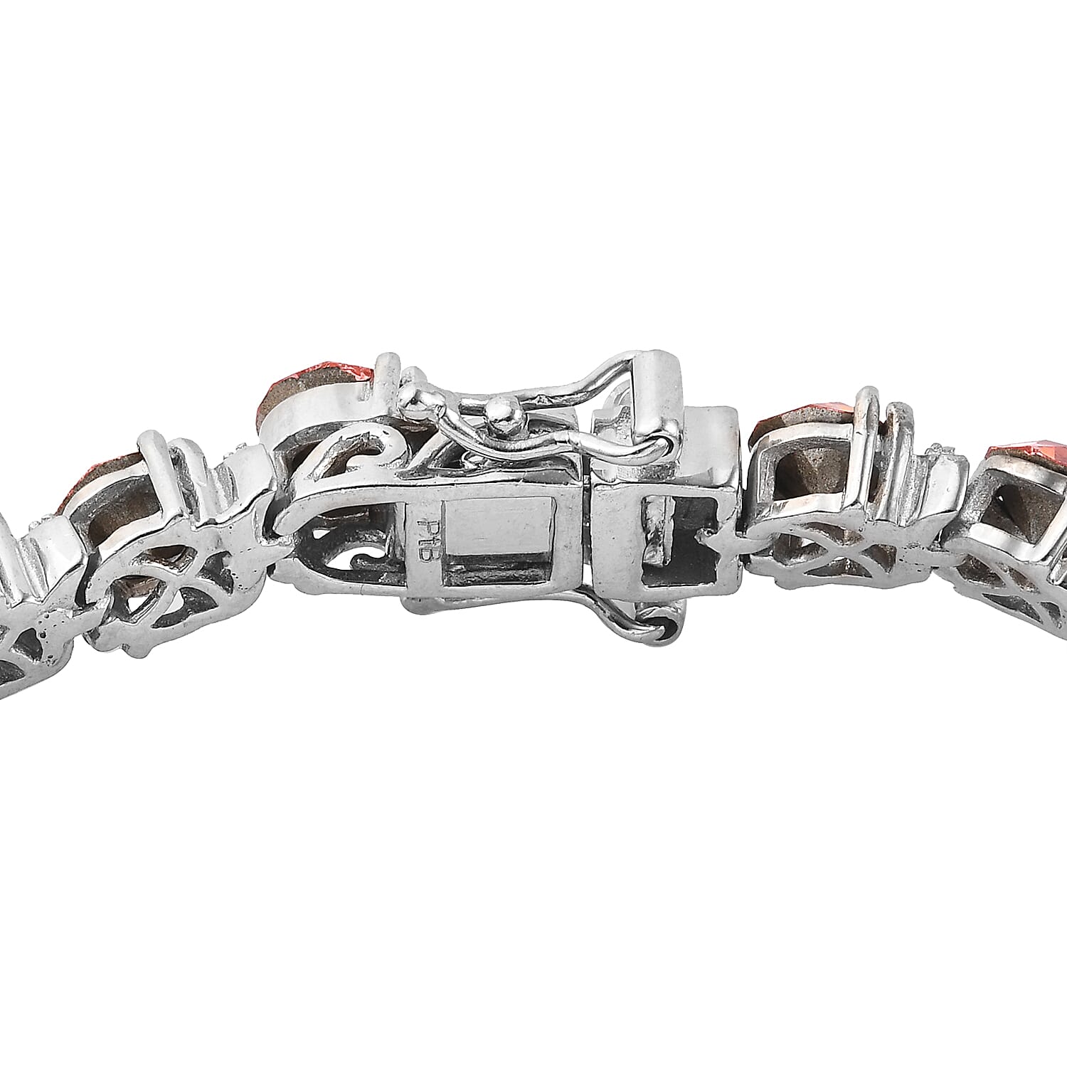 Lustro Stella Finest CZ Rose Pearl Crystal Bracelet Size 7.5 in Silver Tone 3858267 4
