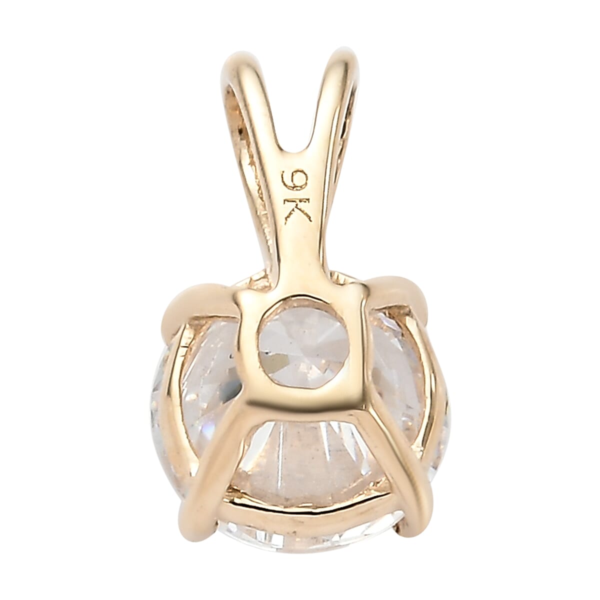 Lustro Stella Finest CZ Solitaire Pendant in 9K Yellow Gold 7191018 5