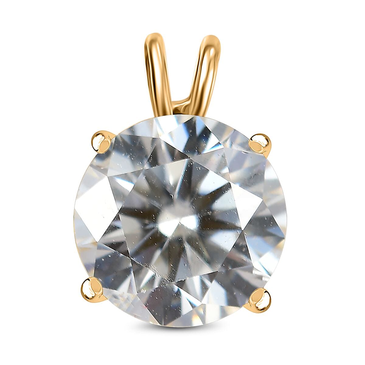 Lustro Stella Finest CZ Solitaire Pendant in Yellow Gold 3749478 0