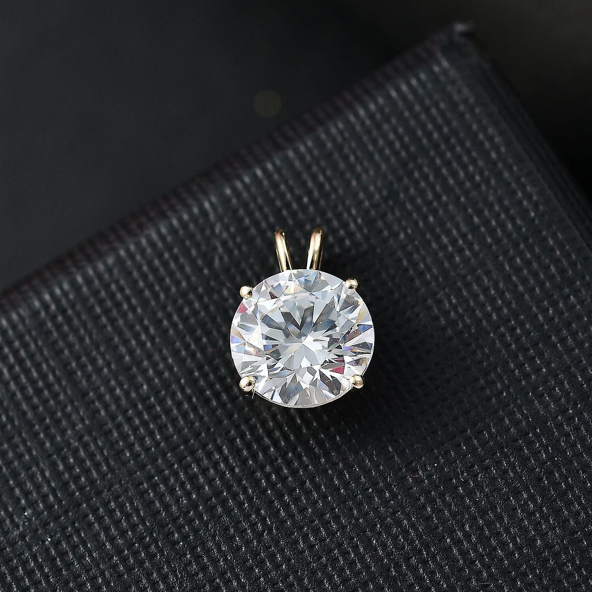 Lustro Stella Finest CZ Solitaire Pendant in Yellow Gold 3749478 3