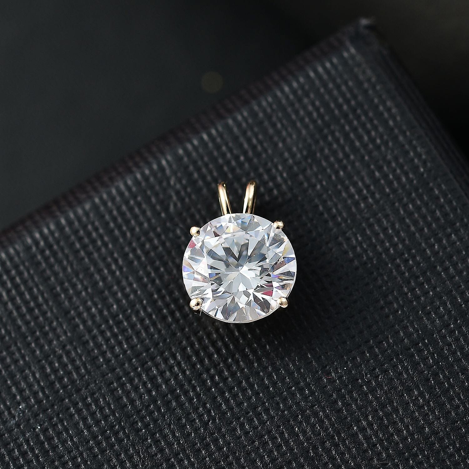 Lustro Stella Finest CZ Solitaire Pendant in Yellow Gold 3749478 3