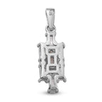 Lustro Stella Platinum Overlay Sterling Silver Pendant Made with Finest CZ 1.40 Ct.