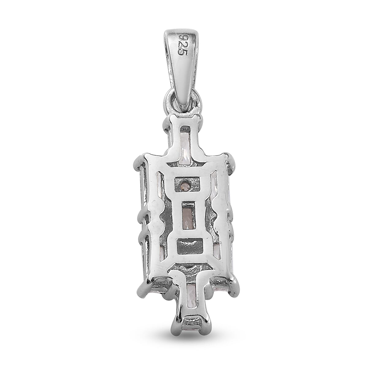 Lustro Stella Made with Finest CZ 1.39 Ct. Pendant in Platinum Plated Sterling Silver 3869587 5