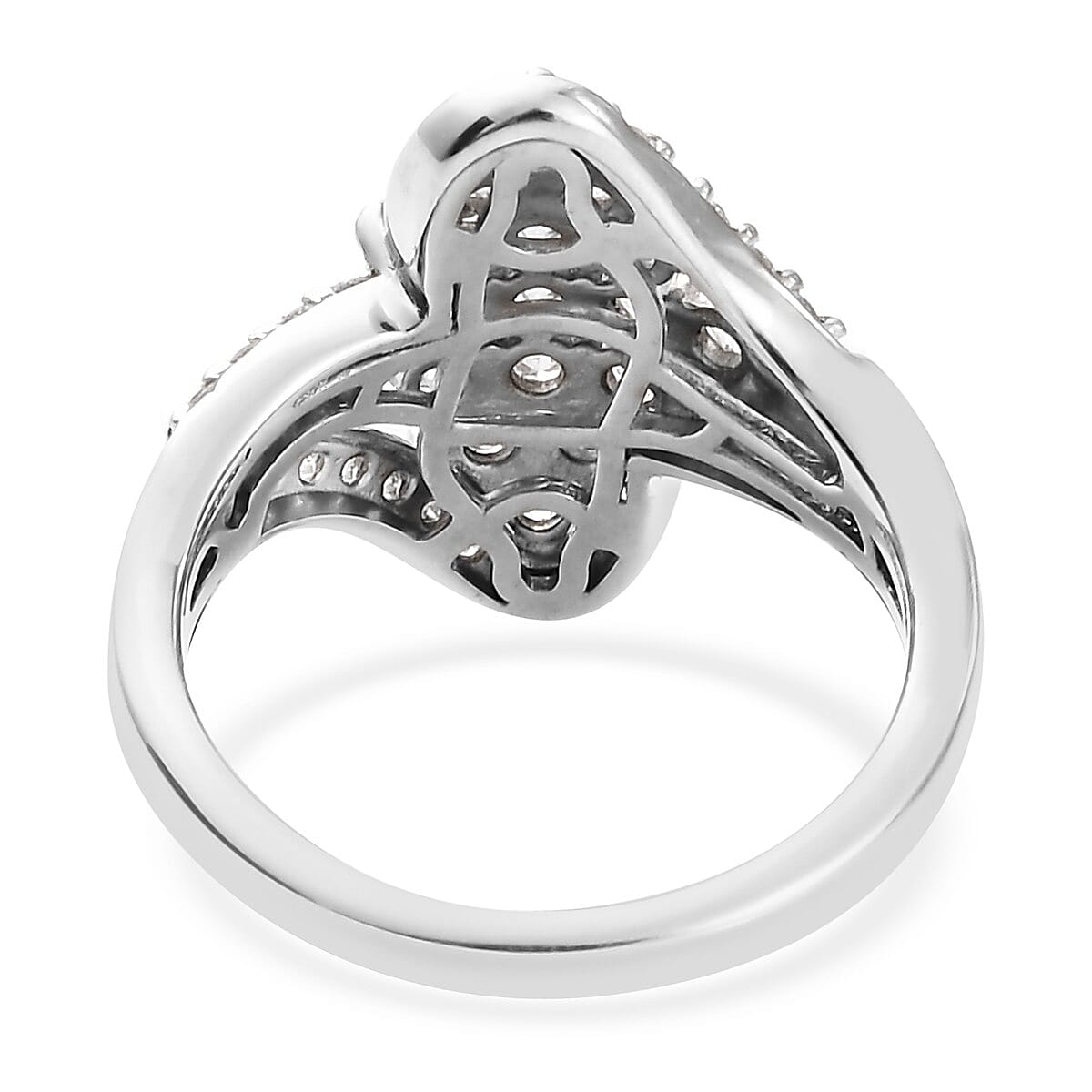 Lustro Stella Made with Finest CZ 2.09 Ct. Ring in Platinum Plated Sterling Silver 3830363 4