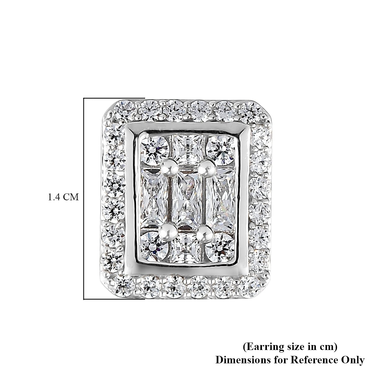 Lustro Stella Made with Finest CZ 3.24 Carat Stud Earrings in Platinum Plated Sterling Silver 3832685 6