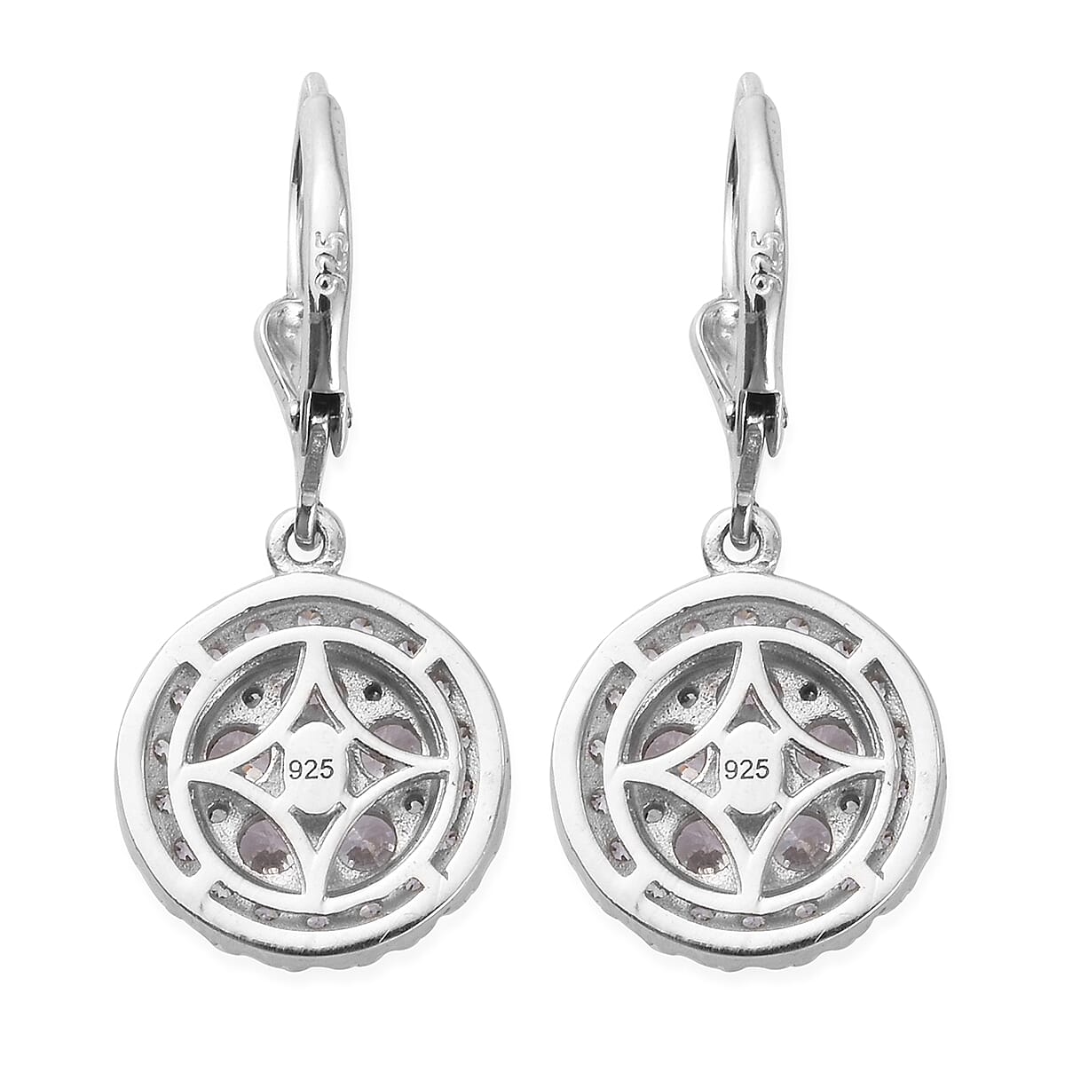 Lustro Stella Made with Finest CZ Drop Lever Back Earrings in Platinum Plated Sterling Silver 3682515 4