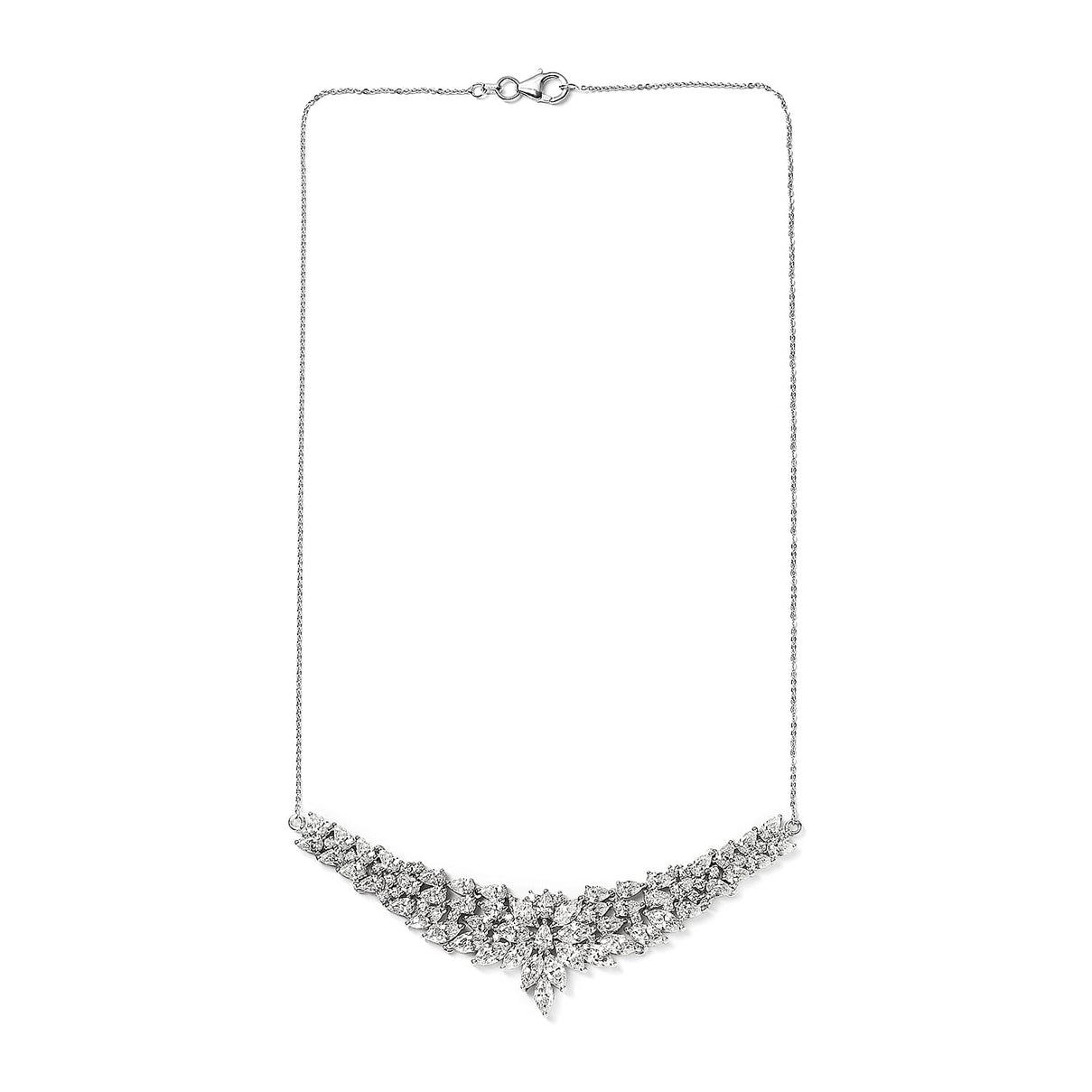 Lustro Stella Made with Finest CZ Necklace Size 18 in Platinum Plated Sterling Silver 7191822 4