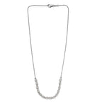 Lustro Stella Platinum Overlay Sterling Silver Necklace (Size 18) Made with Finest CZ 3.54 Ct.