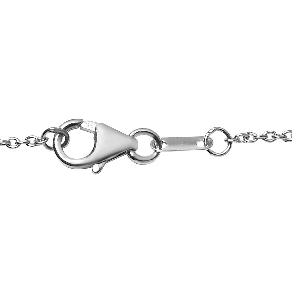 Lustro Stella Made with Finest CZ Necklace Size 18 in Platinum Plated Sterling Silver 7345174 5