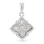 Lustro Stella Sterling Silver Pendant Made with Finest CZ 3.40 Ct.