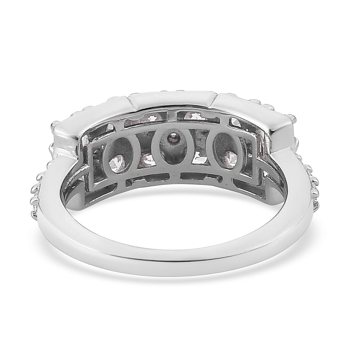 Lustro Stella Made with Finest CZ ZARCONIA Ring in Platinum Plated Sterling Silver 3829816 5