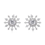 Lustro Stella - Platinum Overlay Sterling Silver Stud Earrings (with Push Back) Made with Finest CZ 6.80 Ct.