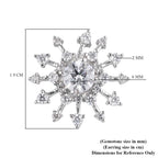 Lustro Stella - Platinum Overlay Sterling Silver Stud Earrings (with Push Back) Made with Finest CZ 6.80 Ct.