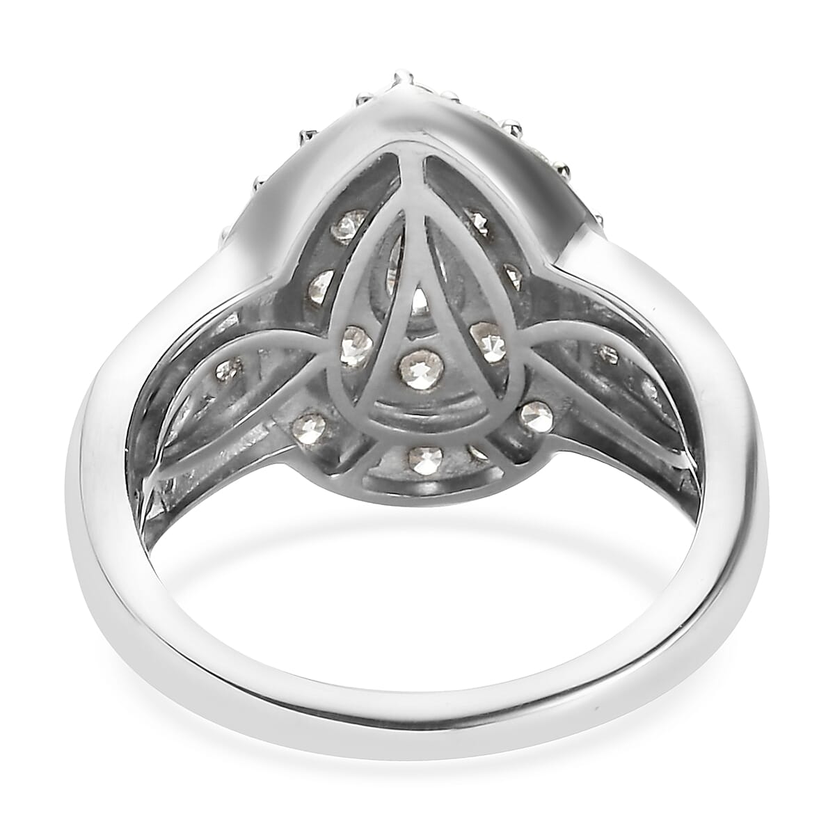 Lustro Stella - Platinum Plated Sterling Silver Ring Finest CZ 2.57 Ct. 7195033 5