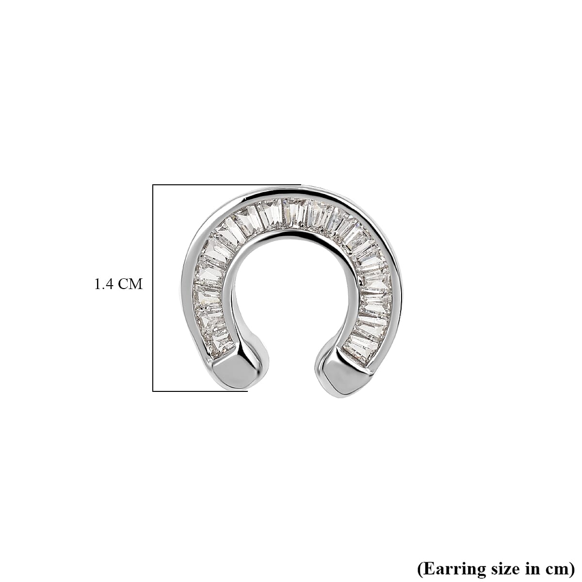 Designer Closeout - White Cubic Zirconia  Earring in Rhodium Overlay Sterling Silver 7814315 4