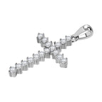Lustro Stella - White Cubic Zirconia Pendant in rhodium Sterling Silver